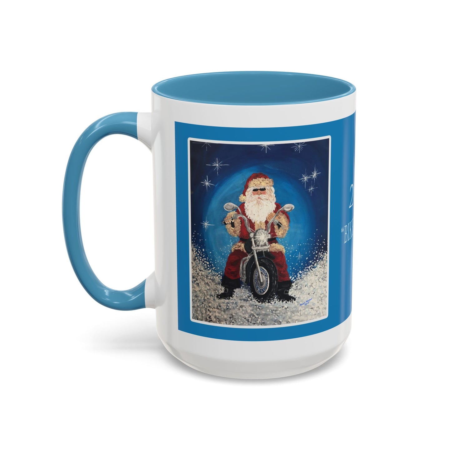 2014 BIKER SANTA (Christmas Mug)