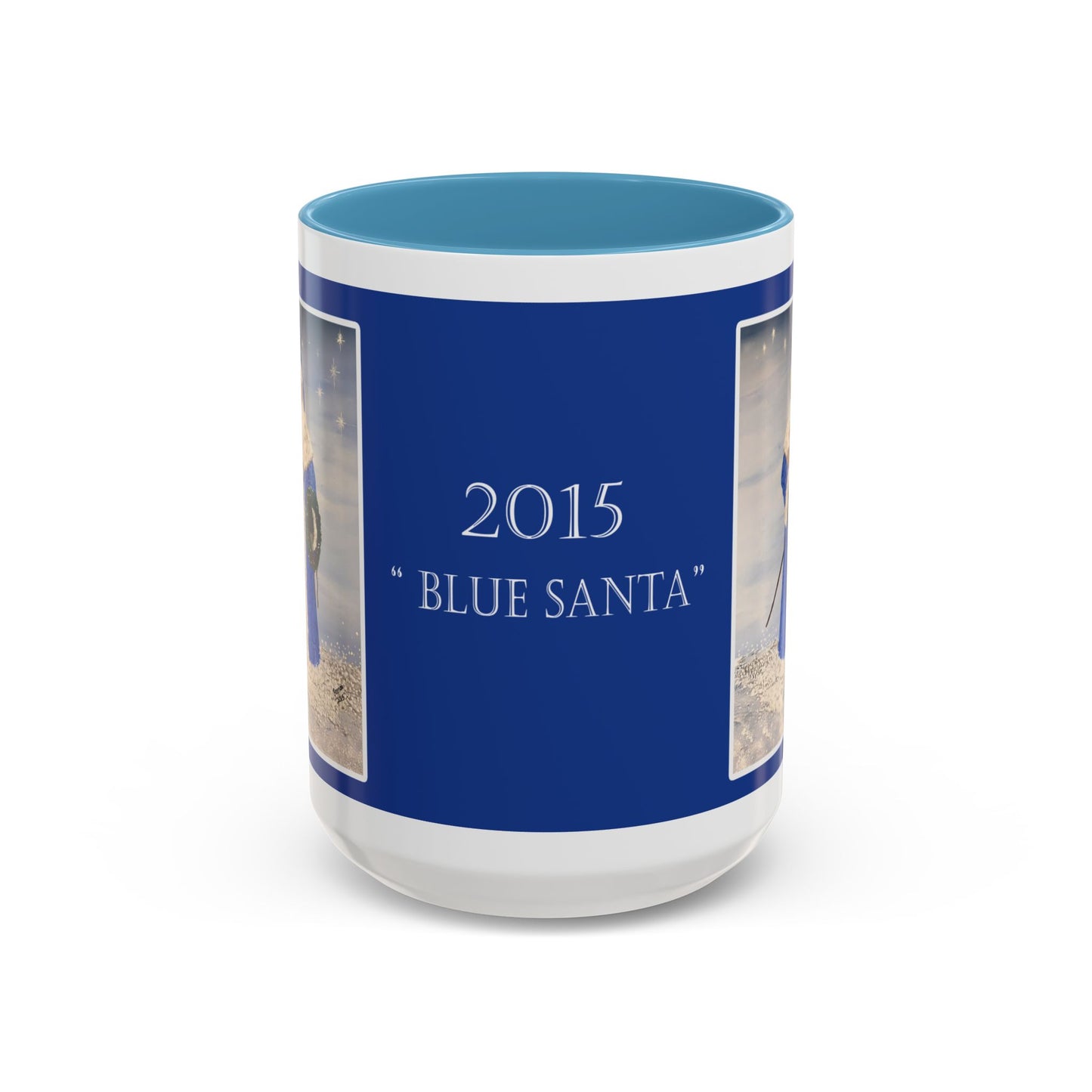 2015 BLUE SANTA (Ceramic Mug)
