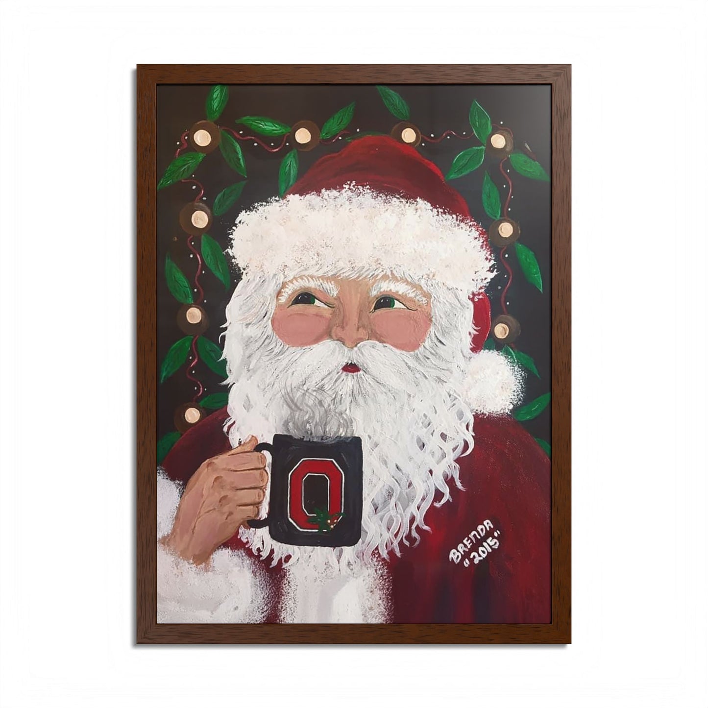 2015 SANTA WITH OSU MUG (Christmas Ornament)