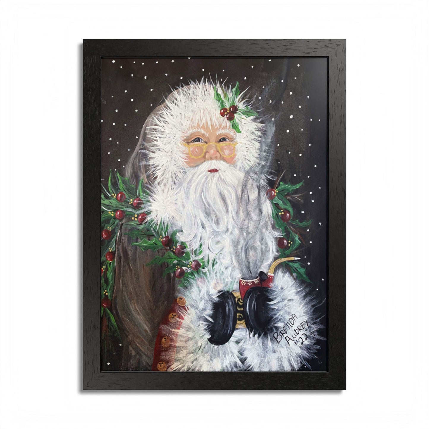 2022 FUZZY SANTA (Framed Print)