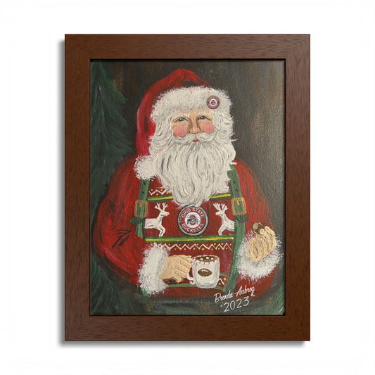2023 BUCKEYES & SUSPENDERS SANTA (Framed Print)
