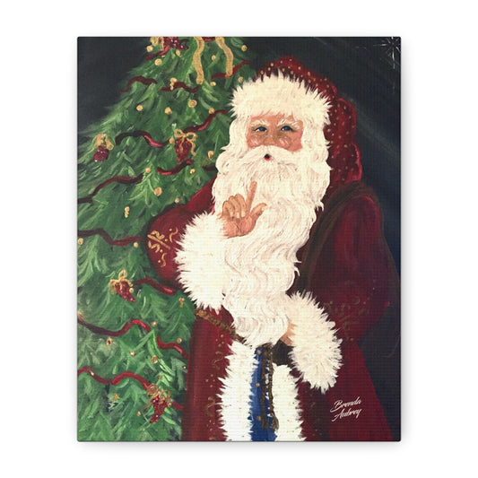 2013 SHSSSSSSS SANTA (Canvas Print)