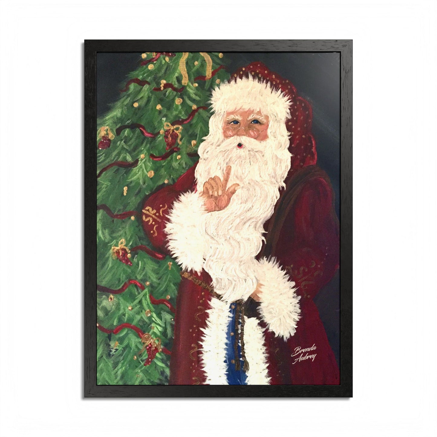 2013 SHSSSSSSS SANTA (Framed Print)