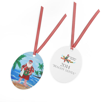 2014 BEACHY SANTA (Christmas Ornament)