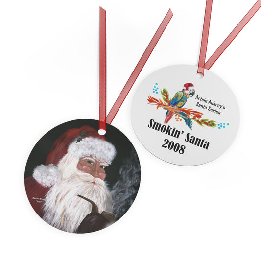 Artsie Aubrey's Santa Series Ornament Smokin' Santa 2008
