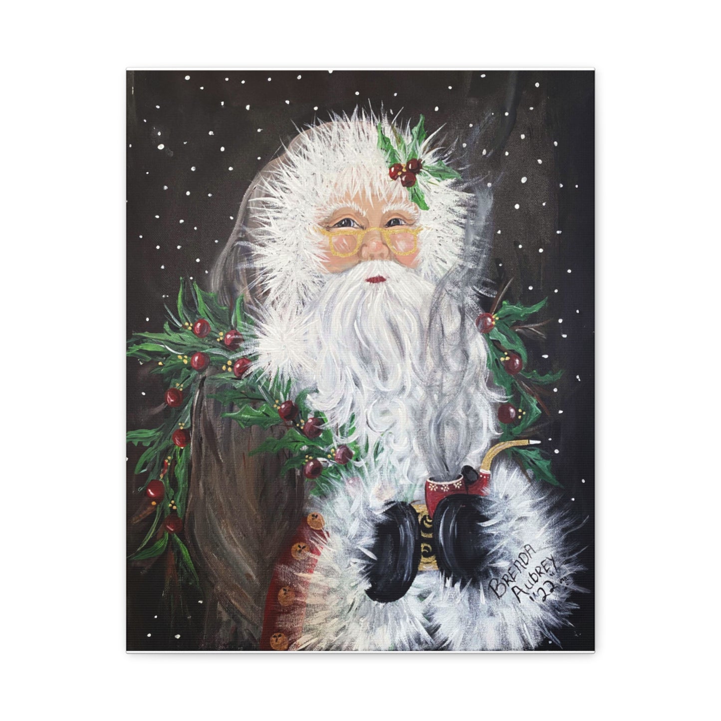 2022 FUZZY SANTA (Canvas Print)