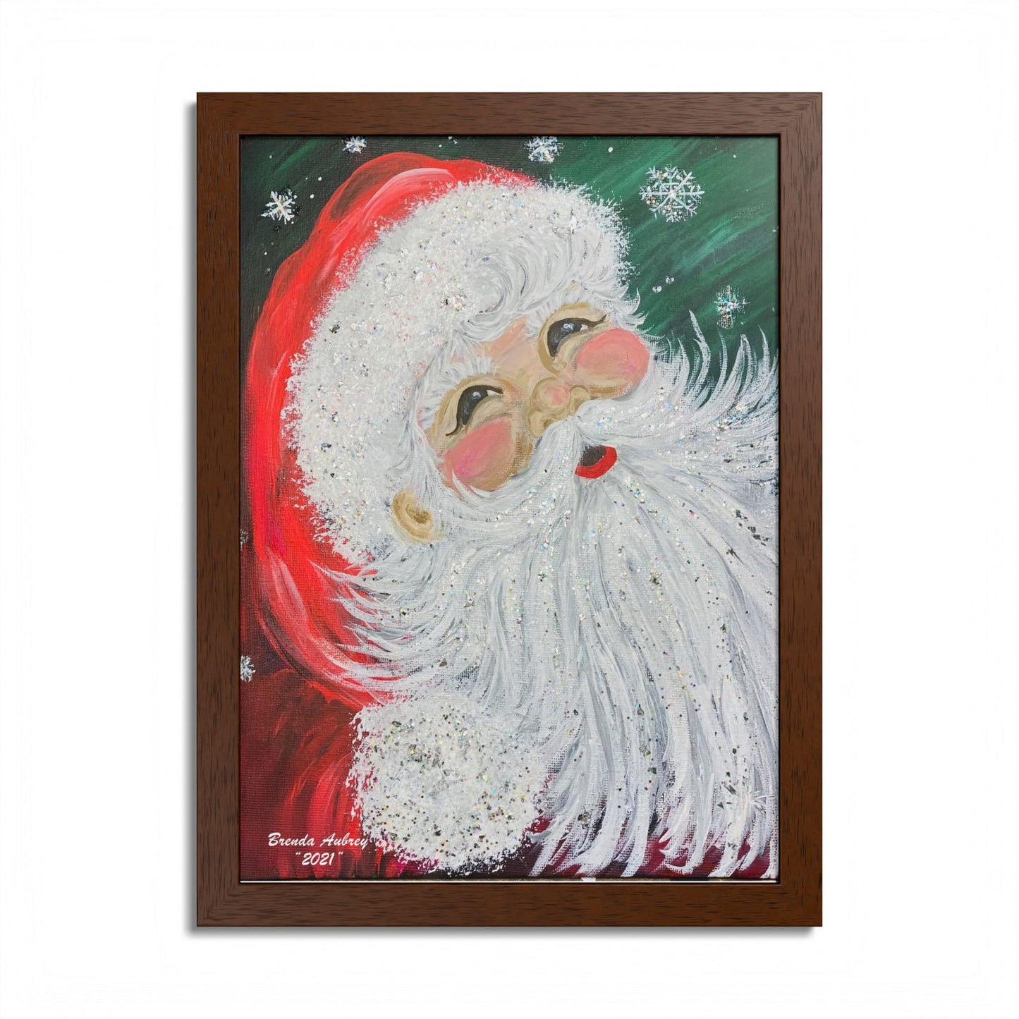 2021 SNOWFLAKE SANTA (Framed Print)