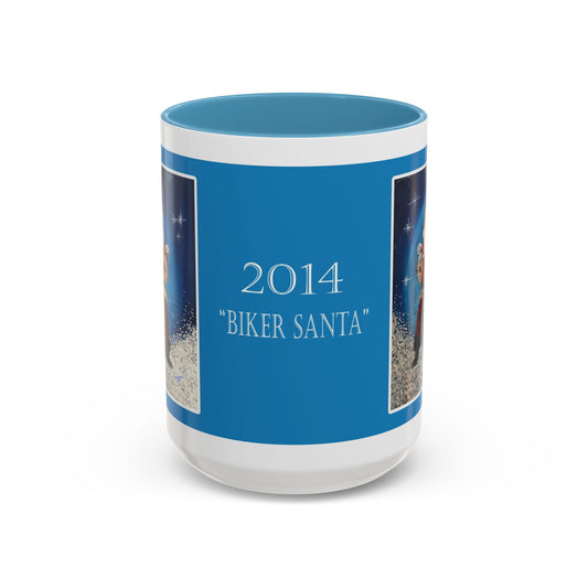 2014 BIKER SANTA (Christmas Mug)