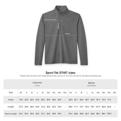 Men's Quarter-Zip Pullover with Small Chest Logo — Lightweight Tri-Blend Performance
