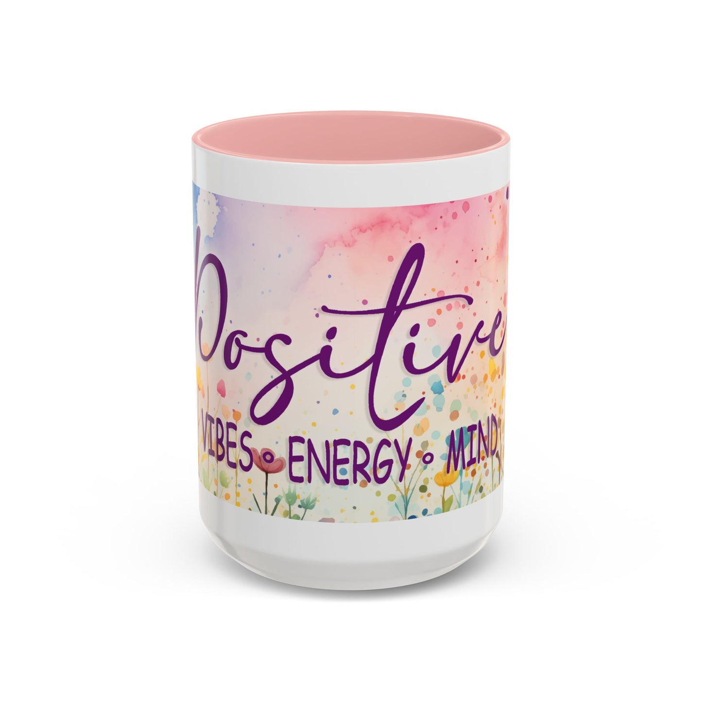 Positive Vibes Coffee Mug, Floral Gift for Friends