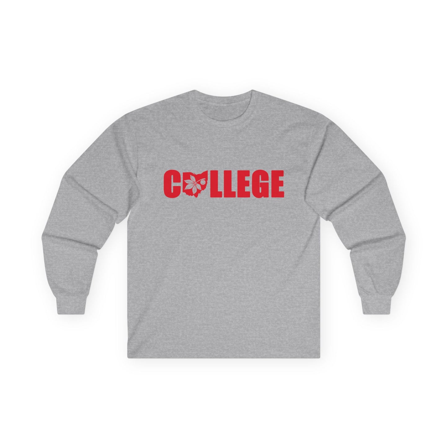 College Buckeye Leaf Long Sleeve Tee