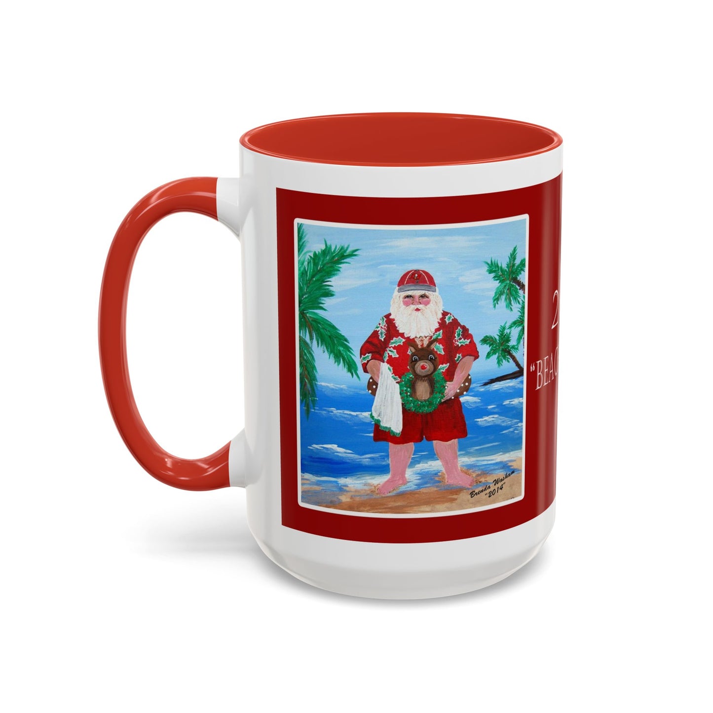 2014 BEACHY SANTA (Ceramic Mug)