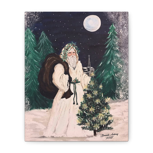 2019 MOONLIGHT SANTA (Canvas Print)