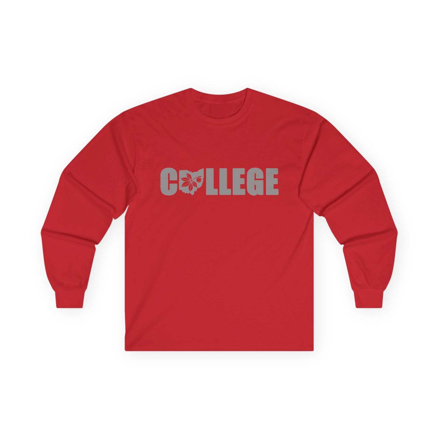 College Buckeye Leaf Long Sleeve Tee