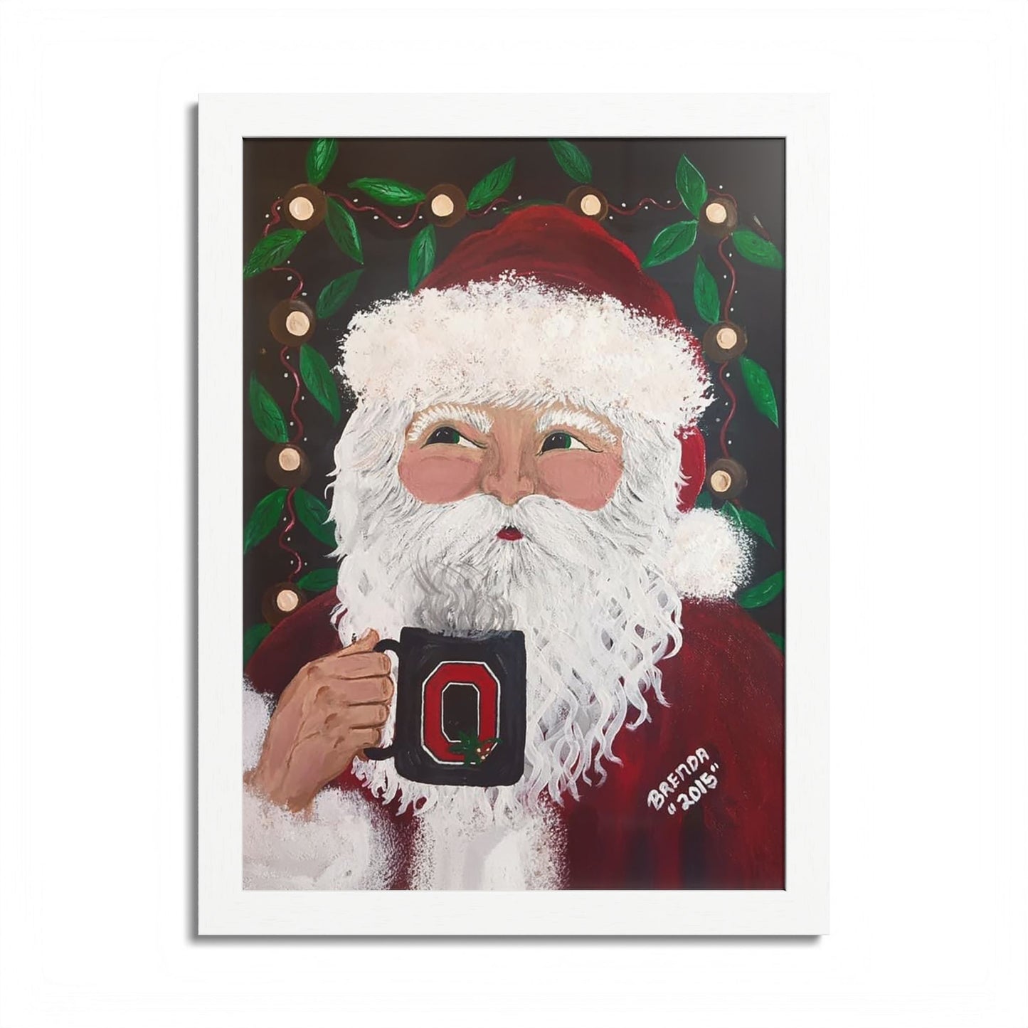 2015 SANTA WITH OSU MUG (Christmas Ornament)