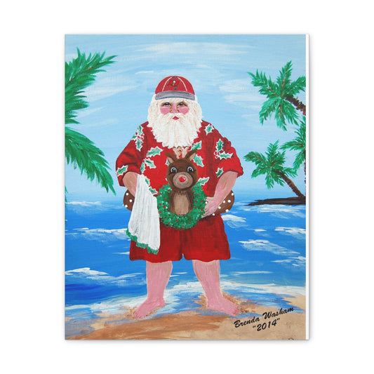 Artsie Aubrey's 2013 Beachy Santa Canvas Print