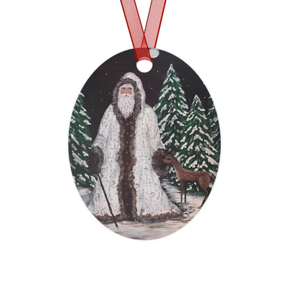 2016 SANTA WITH FAWN (Christmas Ornament)