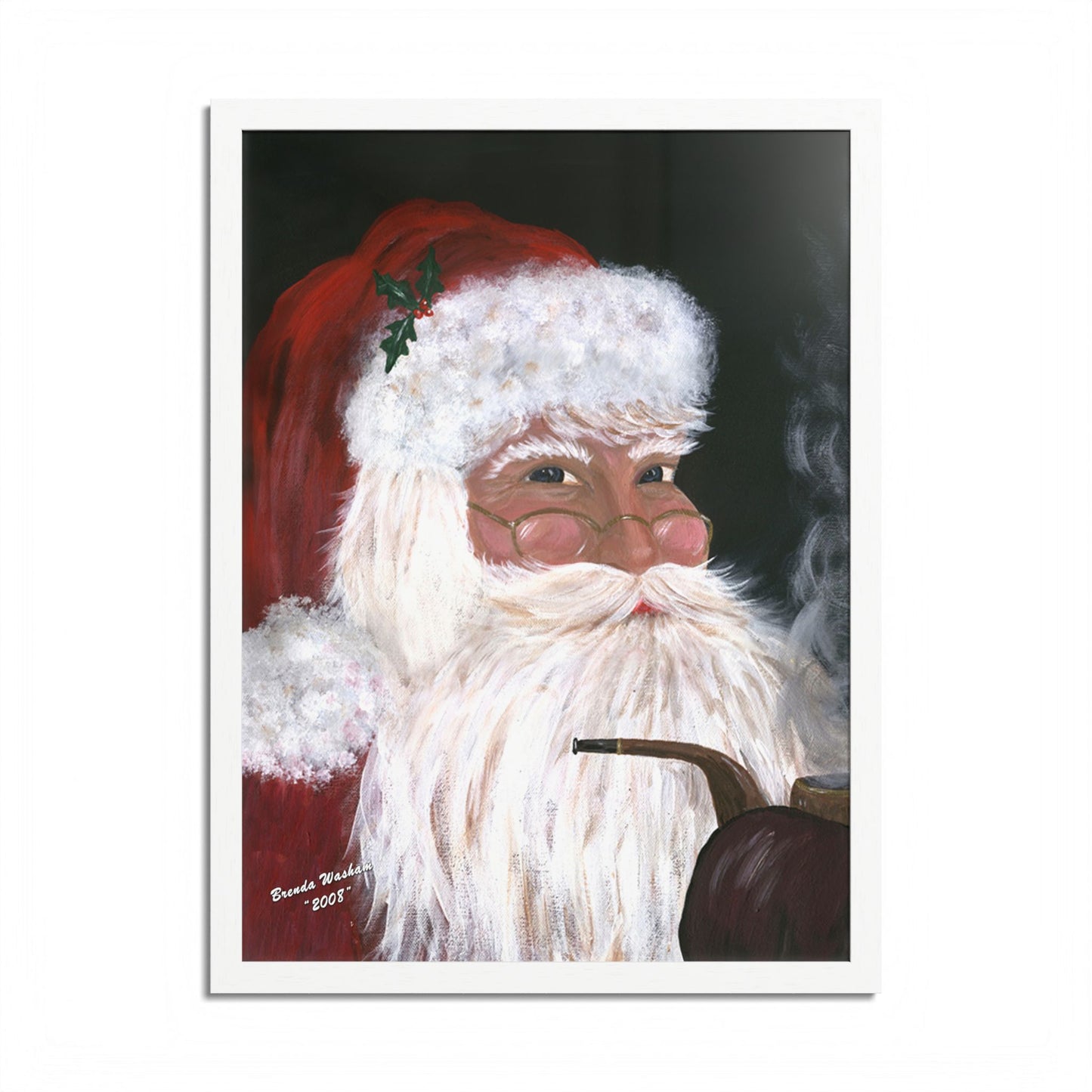 2008 SMOKIN' SANTA (Framed Print)
