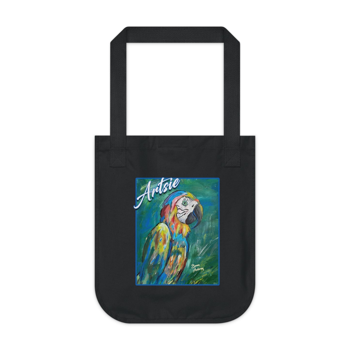 Artsie Parrothead Organic Canvas Tote Bag