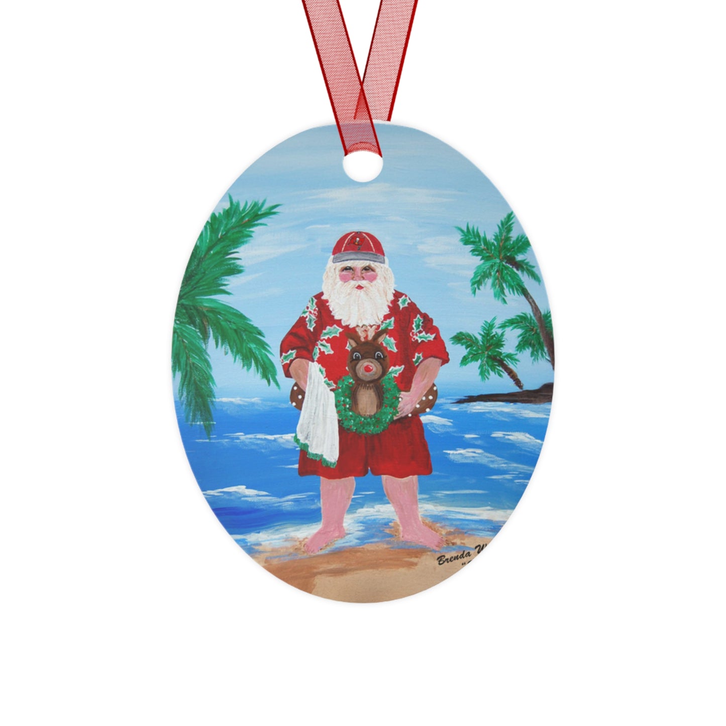 2014 BEACHY SANTA (Christmas Ornament)