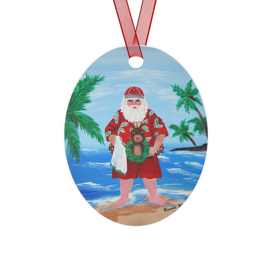 2014 BEACHY SANTA (Christmas Ornament)
