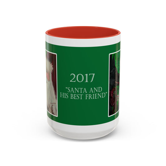 Santa and His Best Friend 2017 Accent Coffee Mug — Christmas Holiday Gift
