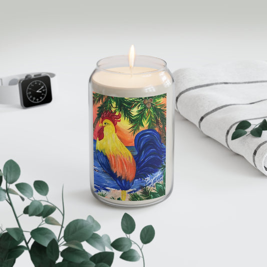 Key West Sunrise Rooster Scented Soy Candle | 13.75oz Aromatherapy