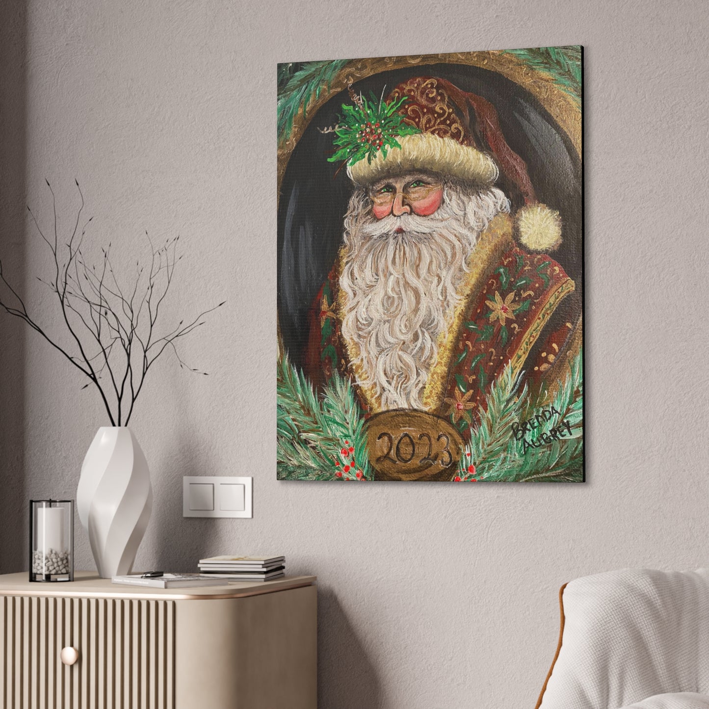 2023 Santa Claus Canvas Art