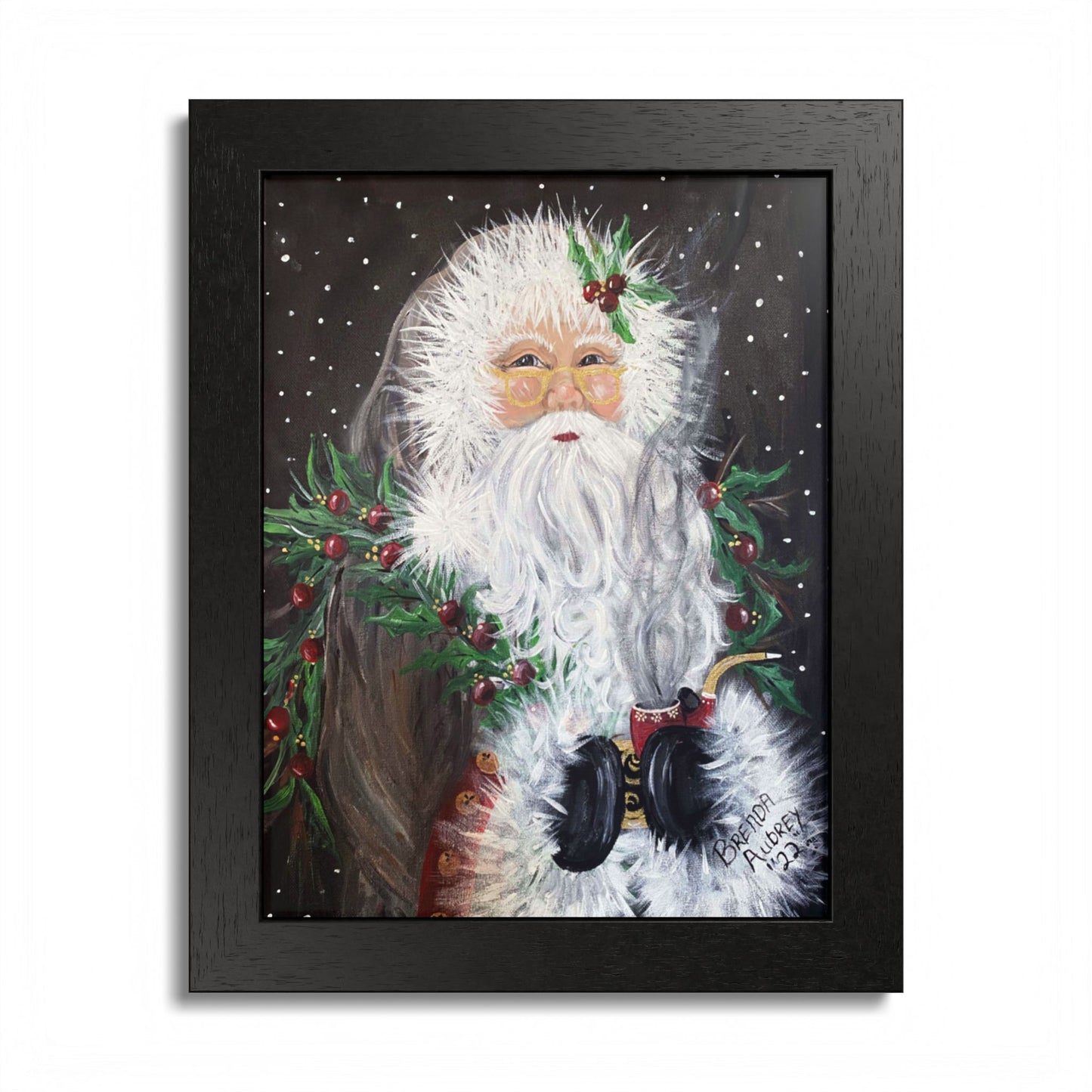 2022 FUZZY SANTA (Framed Print)