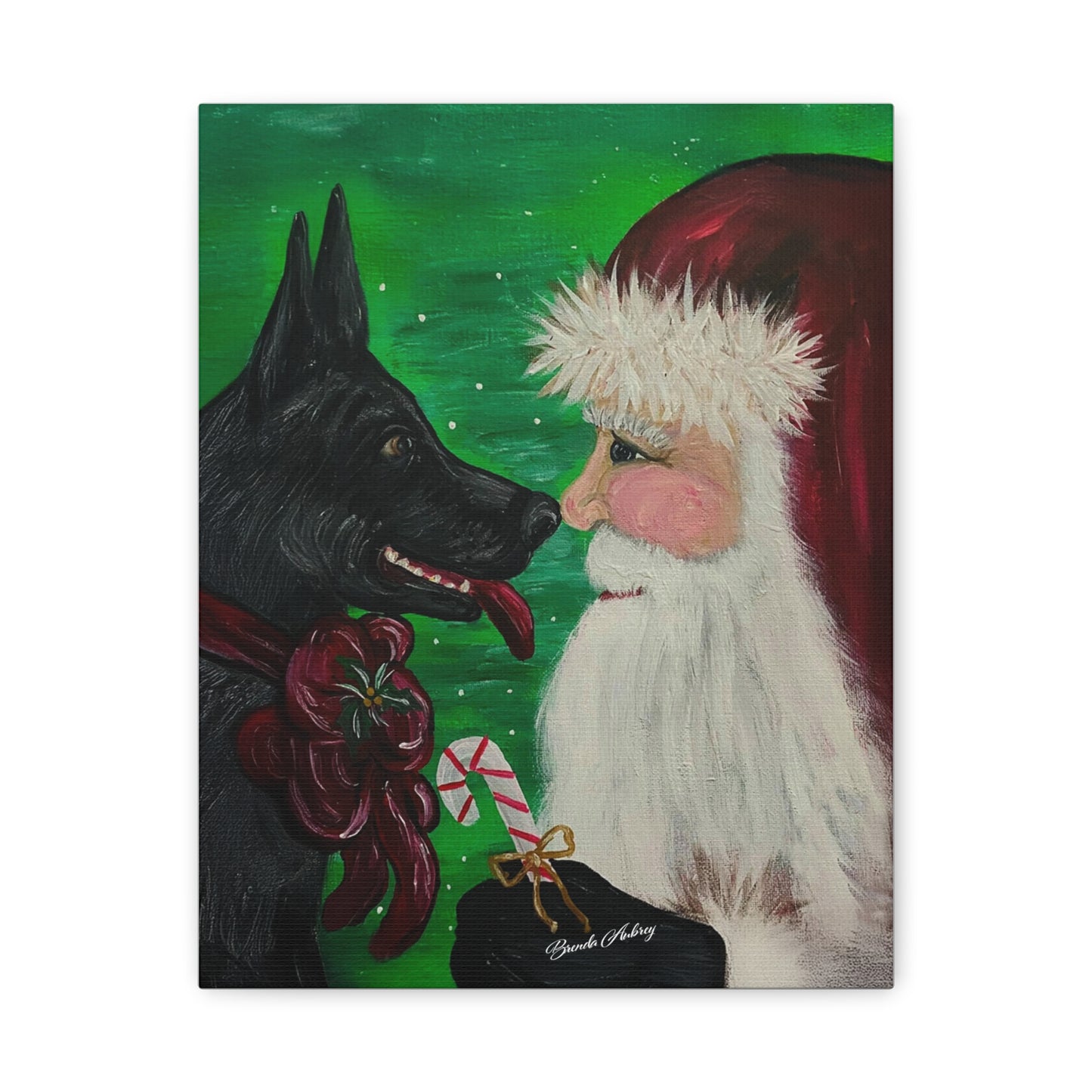 2017 SANTA WITH HIS BEST FRIEND (Canvas Print)