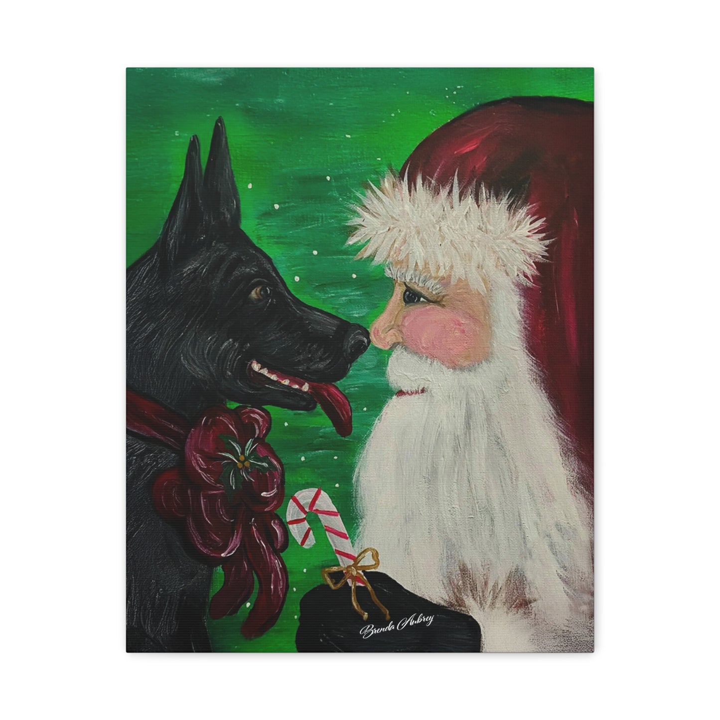 2017 SANTA WITH HIS BEST FRIEND (Canvas Print)