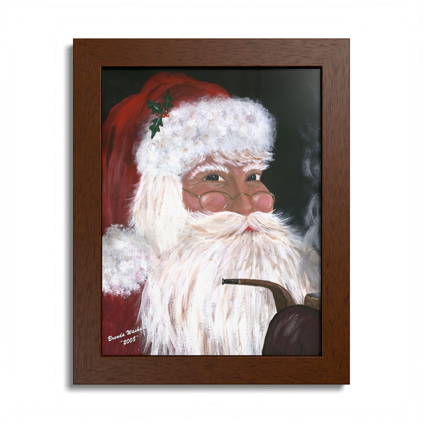 2008 SMOKIN' SANTA (Framed Print)