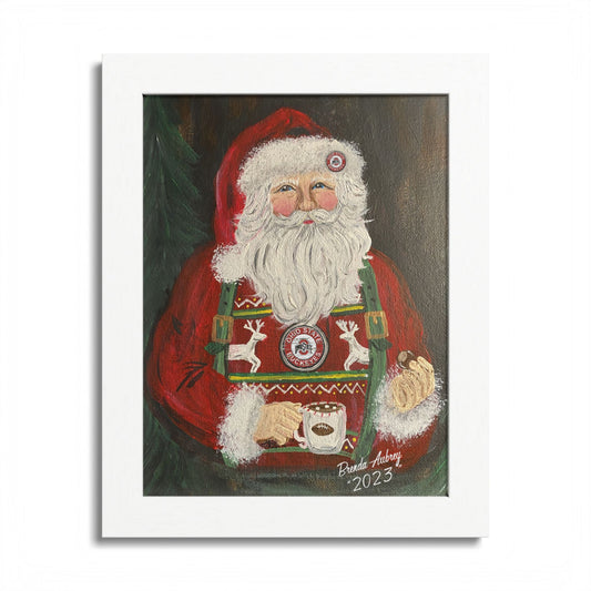 2023 BUCKEYES & SUSPENDERS SANTA (Framed Print)