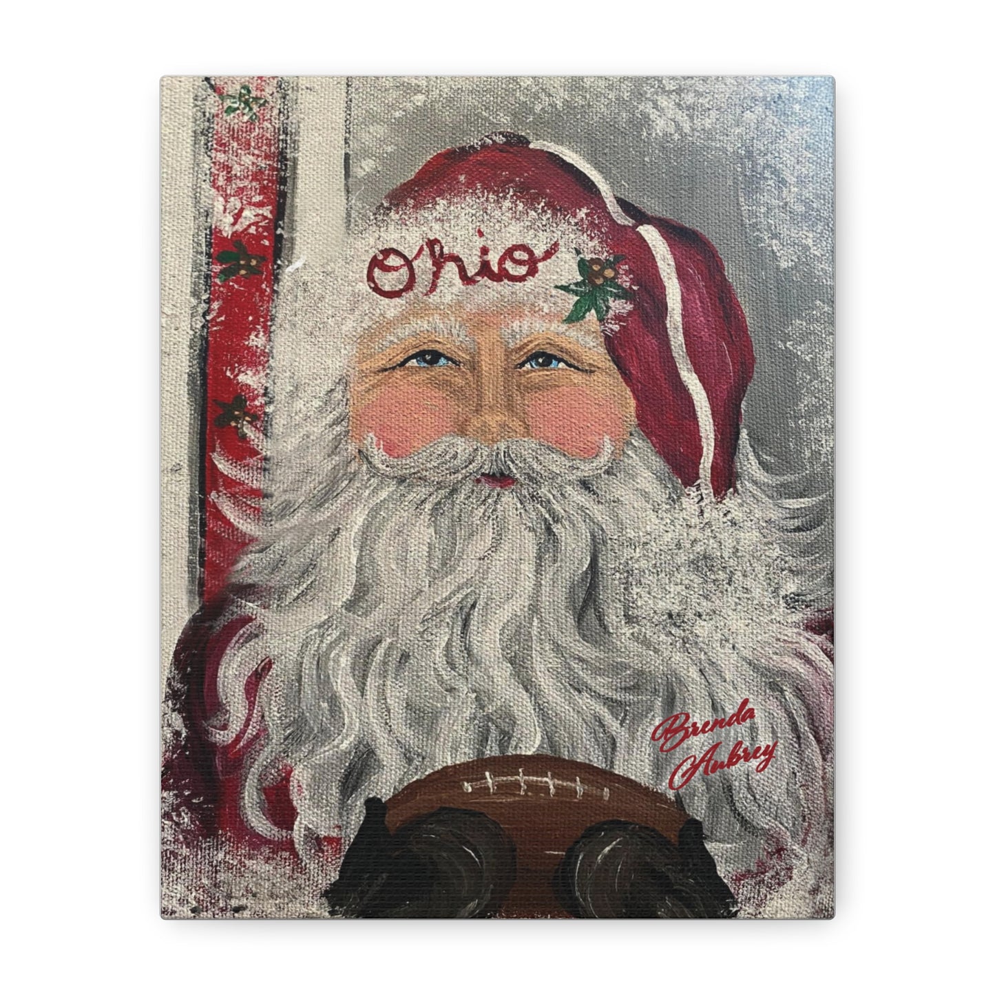 2022 FOOTBALL SANTA (Canvas Print)