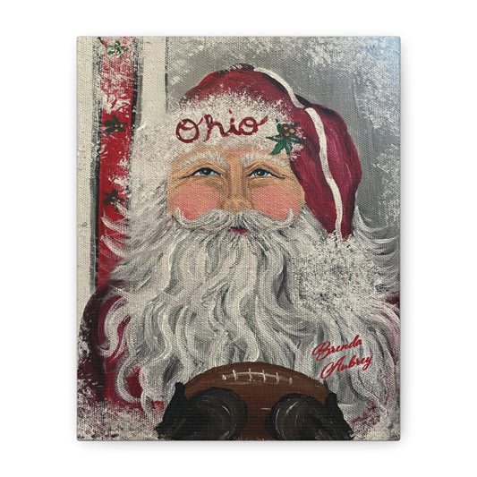 2022 FOOTBALL SANTA (Canvas Print)