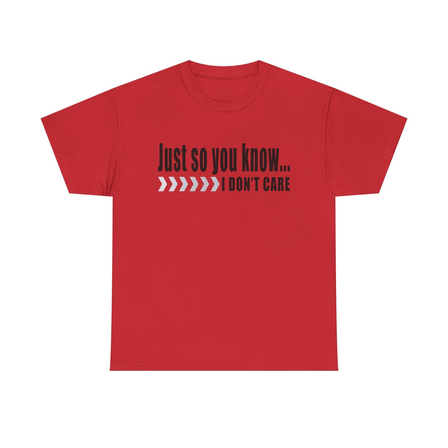 Just so you know...I don't care!  T-Shirt