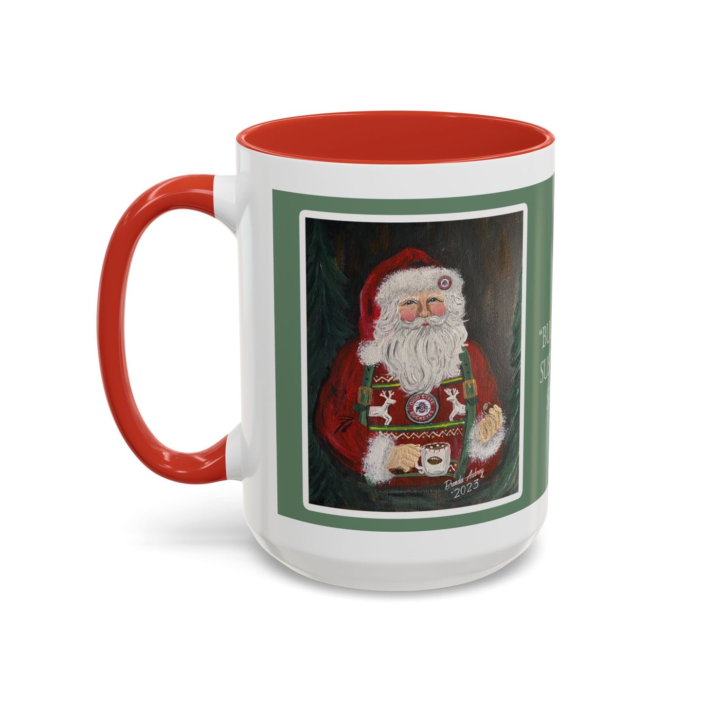 2023 BUCKEYES & SUSPENDERS SANTA (Metal Ornament)