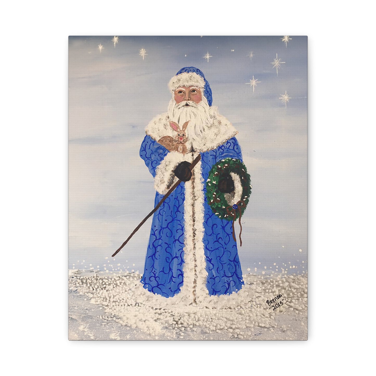2015 BLUE SANTA (Canvas Print)