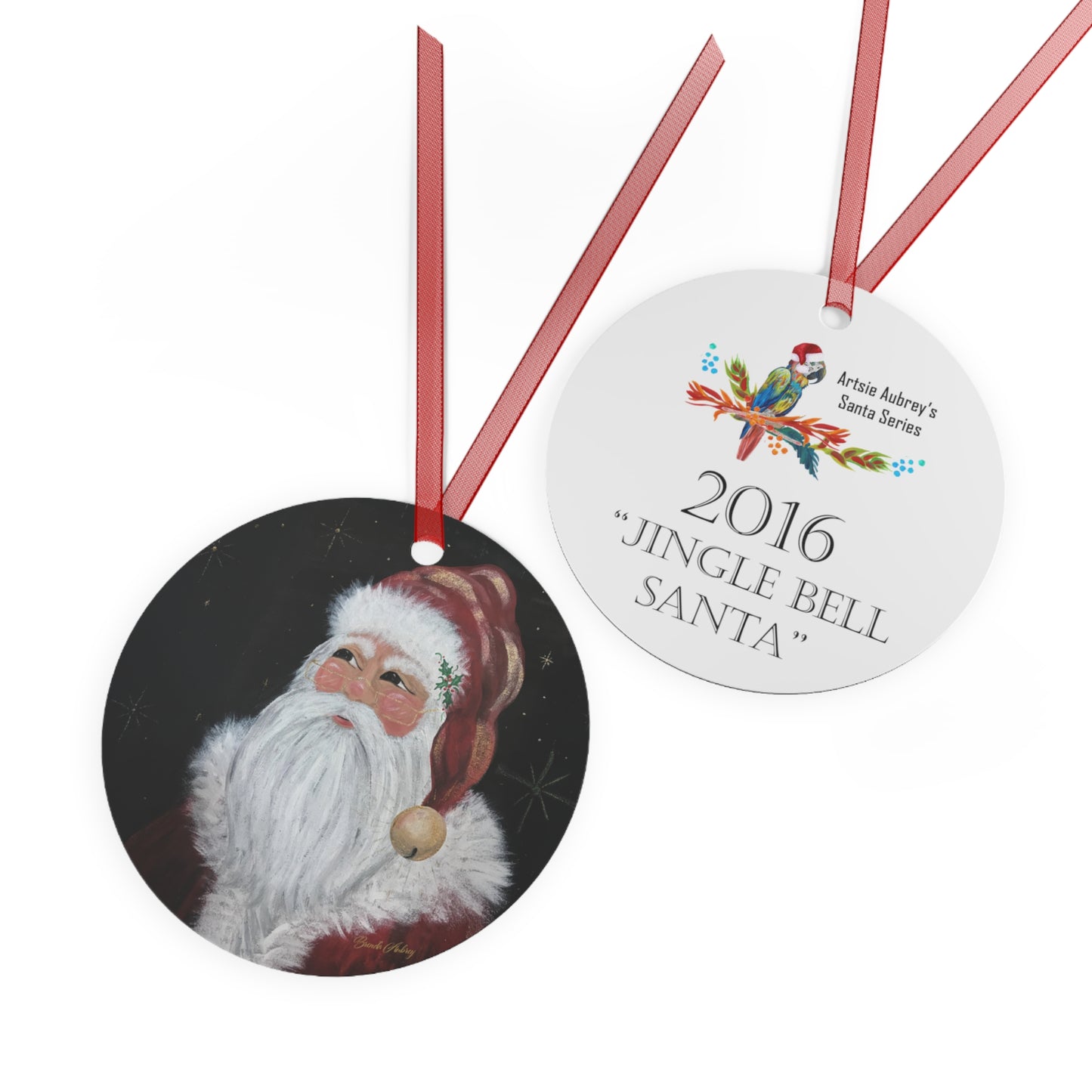 2016 JINGLE BELL SANTA (Christmas Ornament)