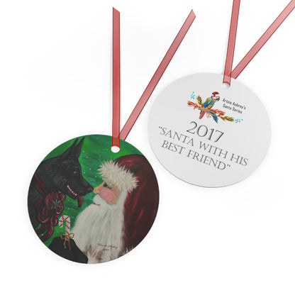 2017 SANTA WITH HIS BEST FRIEND (Christmas Ornament)