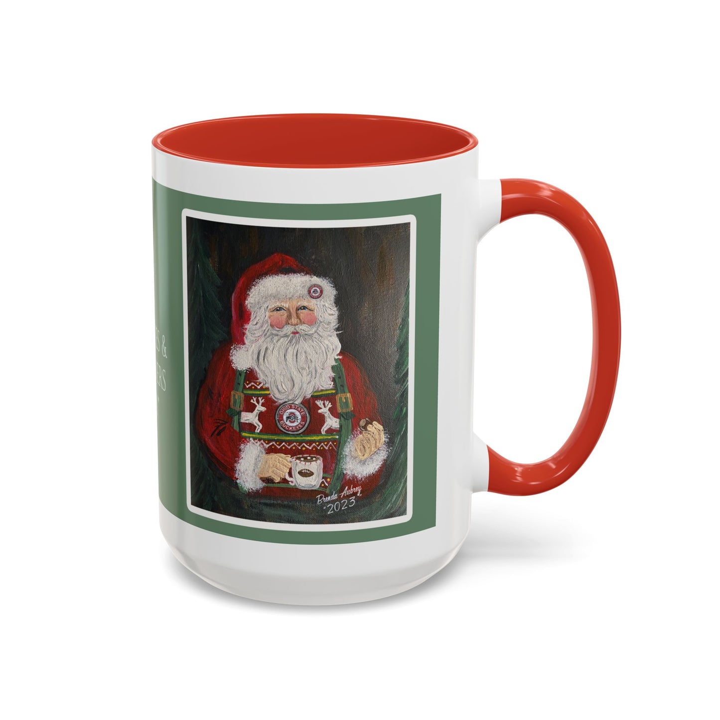 2023 BUCKEYES & SUSPENDERS SANTA (Metal Ornament)