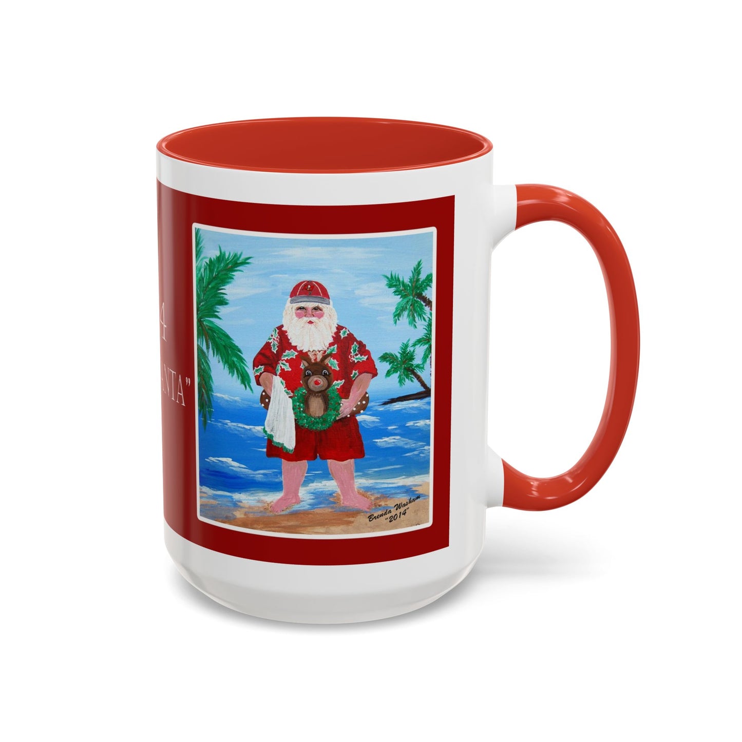 2014 BEACHY SANTA (Ceramic Mug)