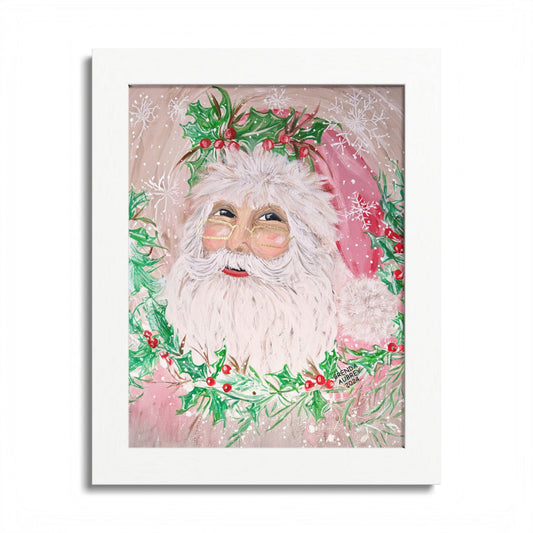 2024 PINK SANTA (Framed Poster Print)