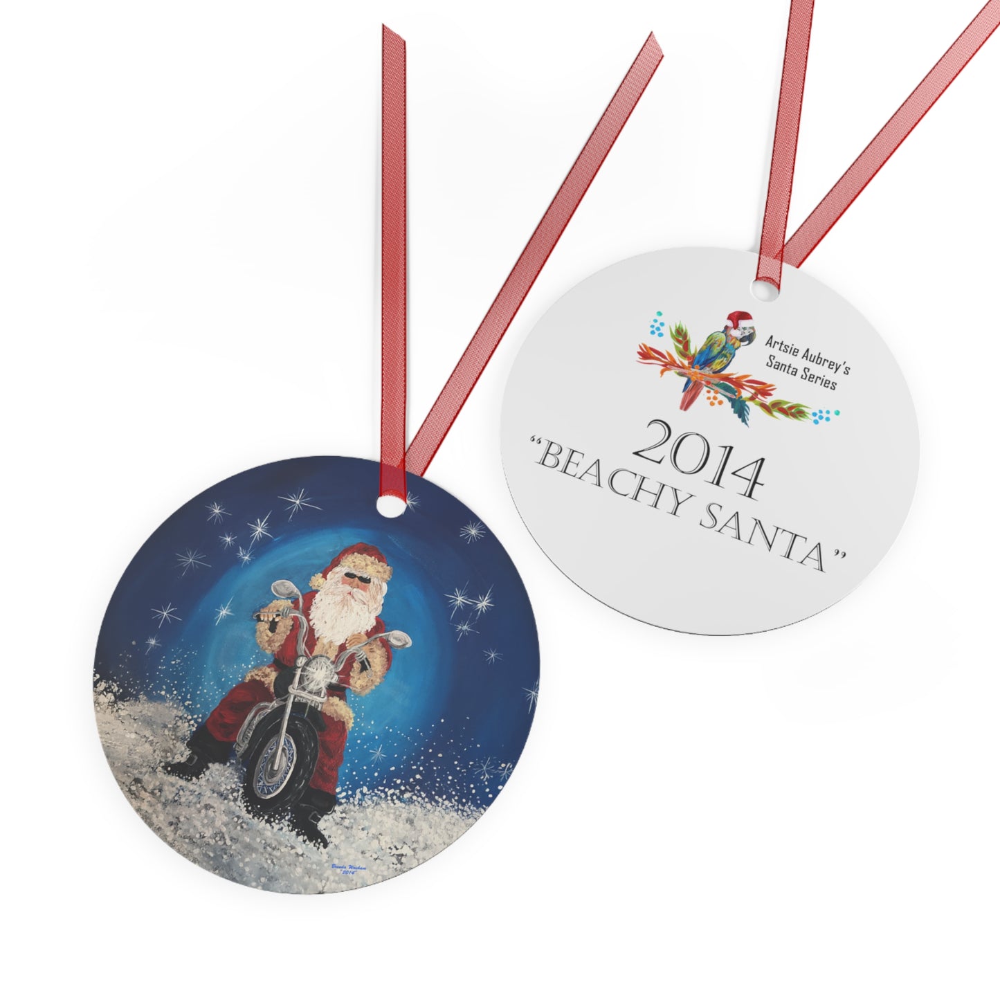 2014 BEACHY SANTA (Christmas Ornament)
