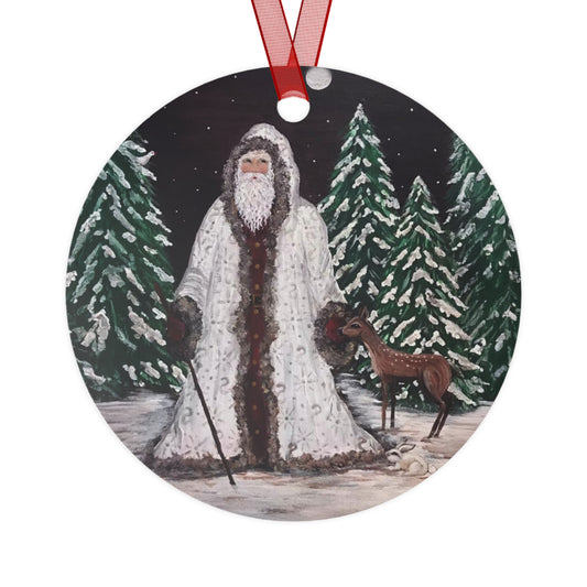 2016 SANTA WITH FAWN (Christmas Ornament)