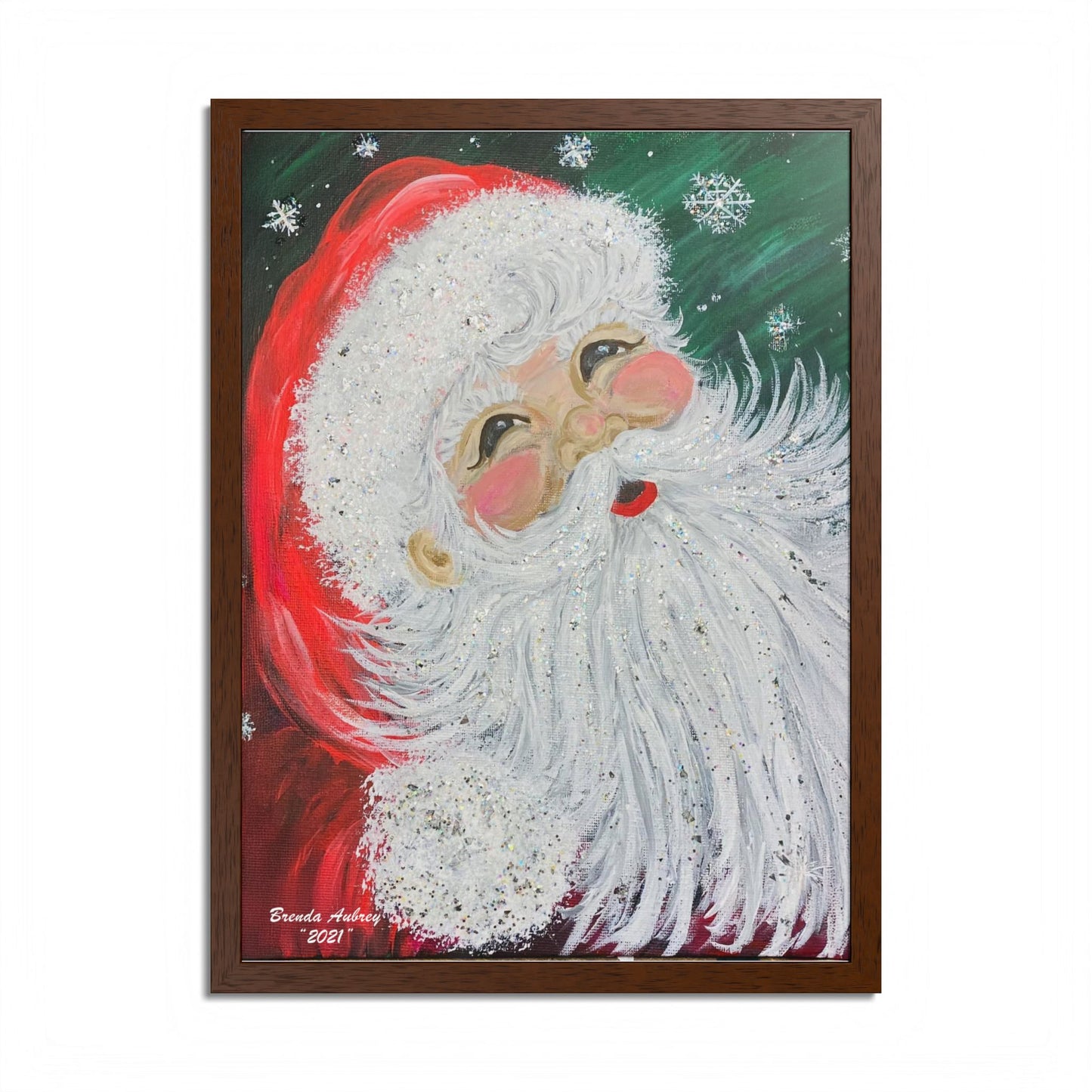 2021 SNOWFLAKE SANTA (Framed Print)