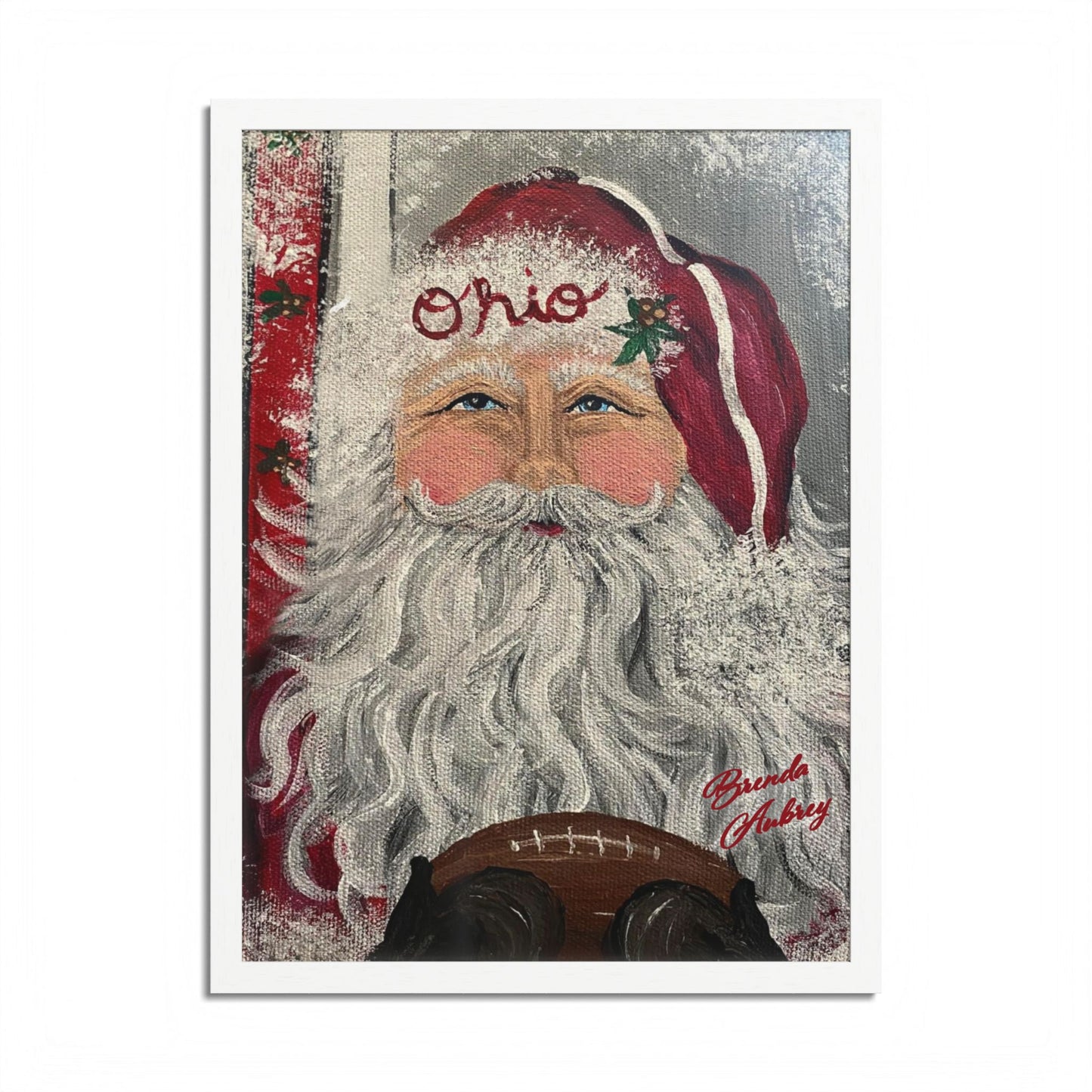 2022 FOOTBALL SANTA (Framed Print)