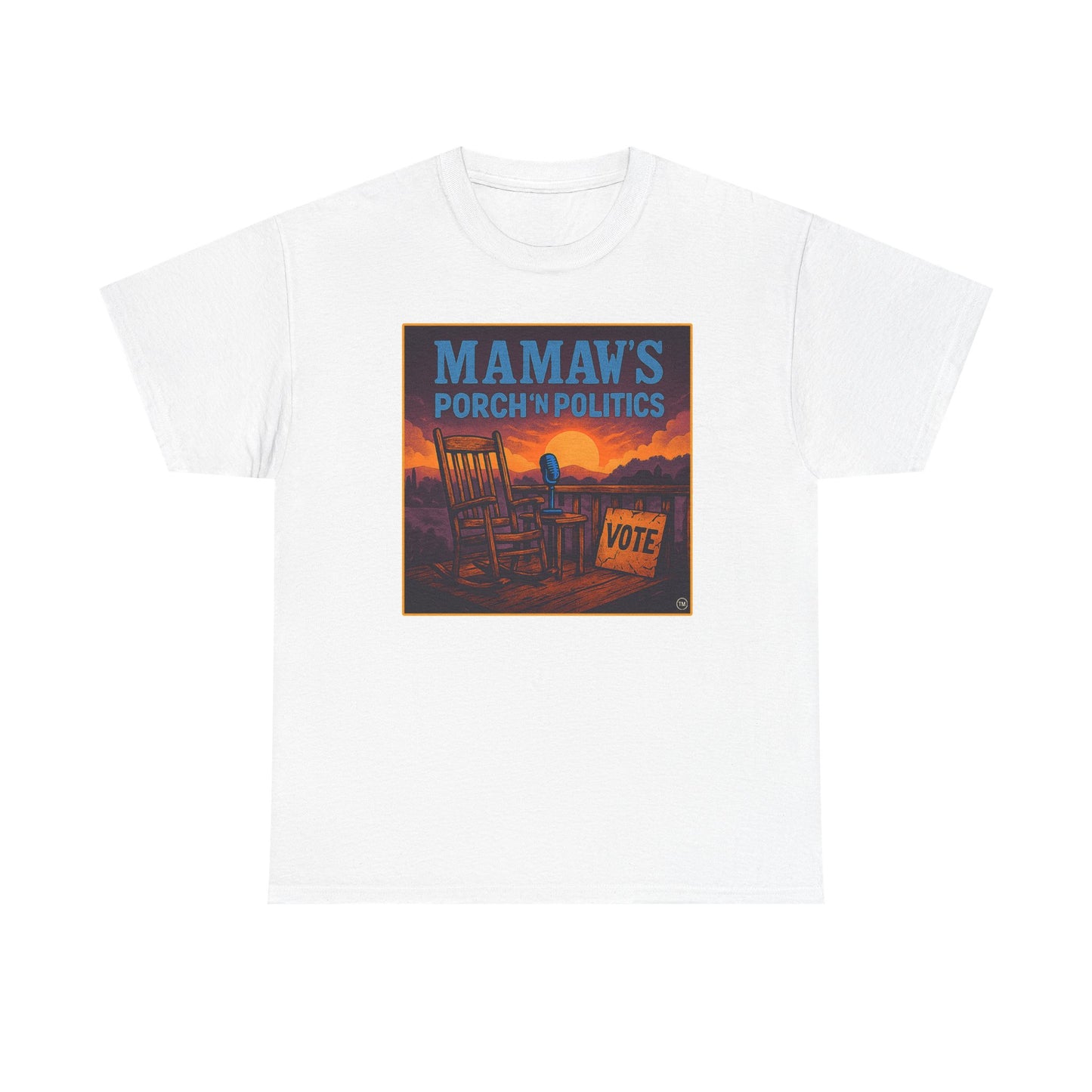 Mamma's Porch N' Politics Unisex Heavy Cotton Tee