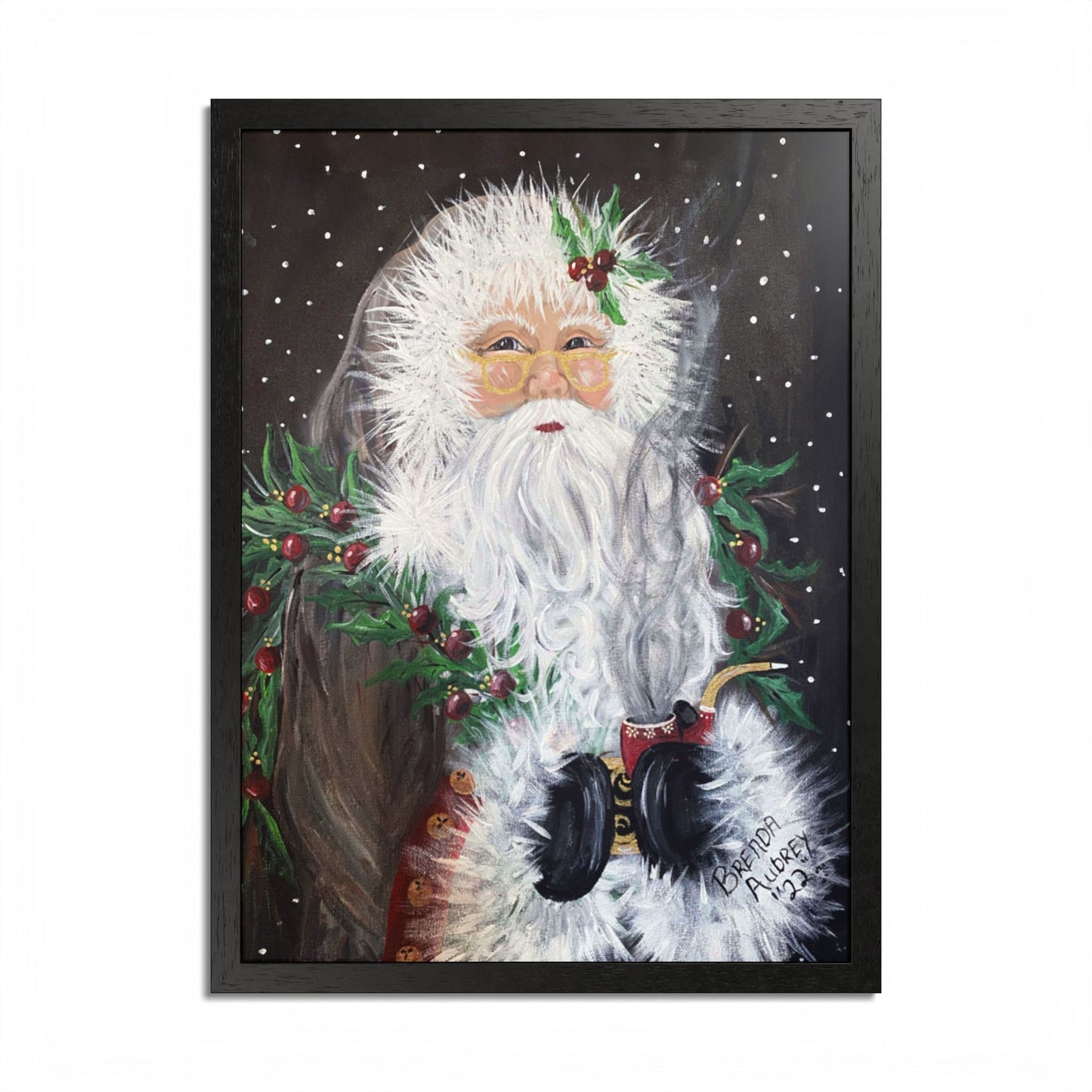 2022 FUZZY SANTA (Framed Print)