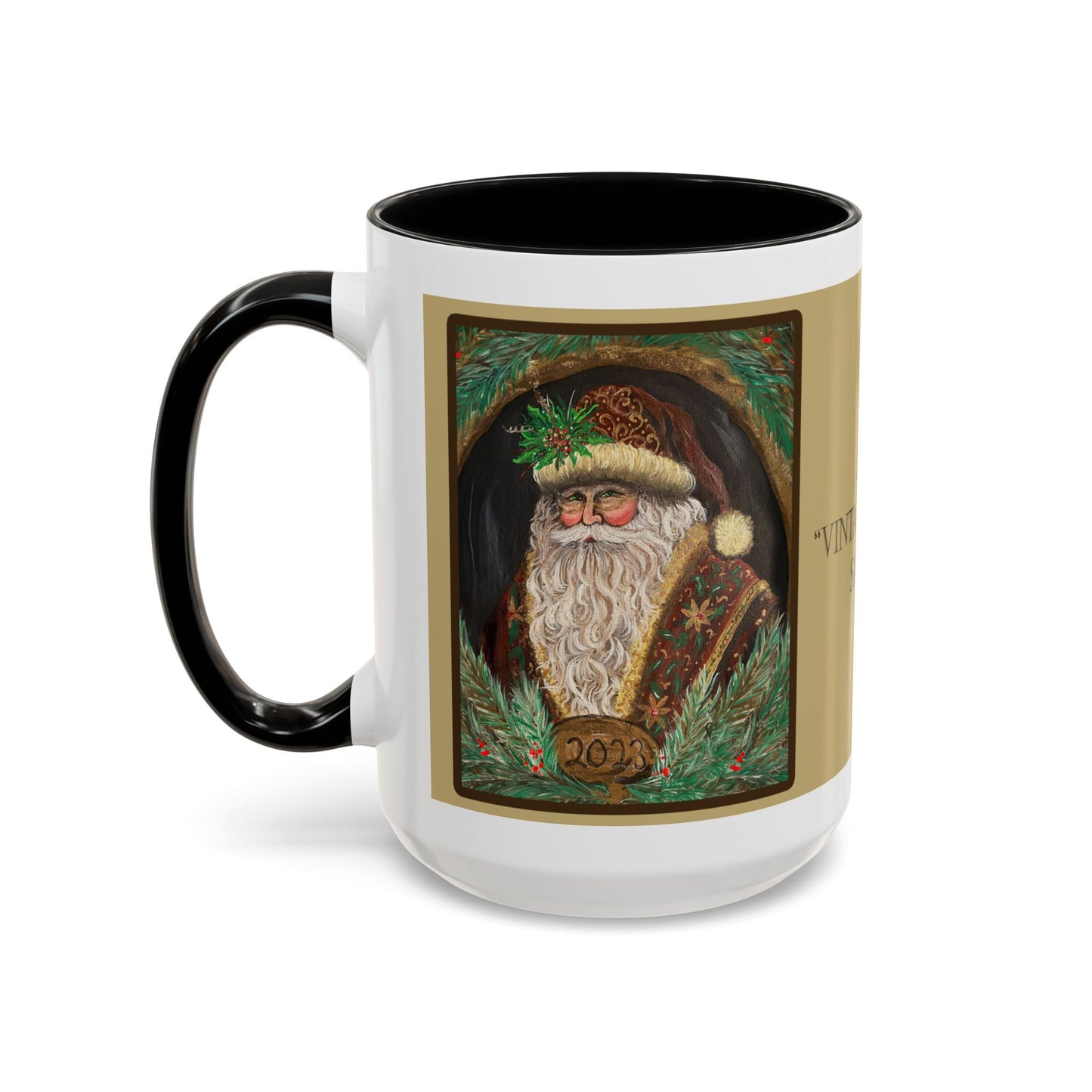 2024 VINTAGE BROWN SANTA (15 oz. Ceramic Mug)